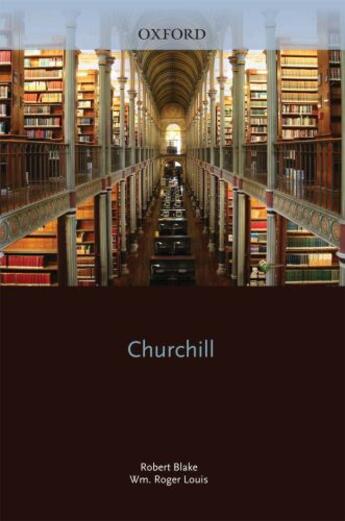 Couverture du livre « Churchill » de Robert Blake aux éditions Clarendon Press