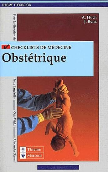 Couverture du livre « Obstétrique » de Huch A Benz J aux éditions Maloine