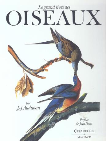 Couverture du livre « Le grand livre des oiseaux » de Dorst/Peterson aux éditions Citadelles & Mazenod