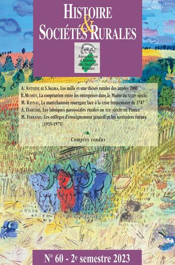 Couverture du livre « Histoire & Sociétés Rurales, n° 60 : 2nd semestre 2023 » de Auteurs Divers aux éditions Pu De Caen