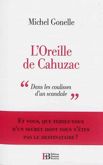 Couverture du livre « L'oreille de Cahuzac ; 