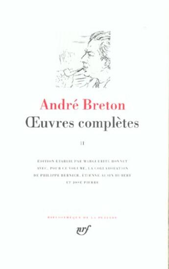 Couverture du livre « Oeuvres complètes Tome 2 » de Andre Breton aux éditions Gallimard