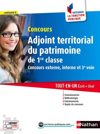 Couverture du livre « Concours adjoint territorial du patrimoine de 1ère classe ; catégorie C » de Thomas Barris et Laurie Descamps aux éditions Nathan