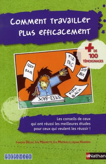 Couverture du livre « Méthode ; comment travailler plus efficacement » de Deliac/Maurette aux éditions Nathan