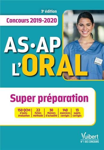 Couverture du livre « AS-AP ; l'oral ; super préparation (concours 2019/2020) » de  aux éditions Vuibert