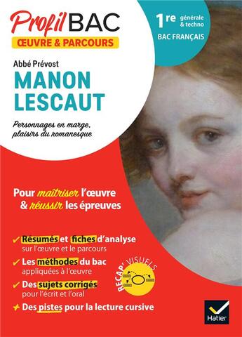 Couverture du livre « Oeuvre & parcours ; Manon Lescaut, de l'Abbé Prévost » de Sophie Saulnier aux éditions Hatier
