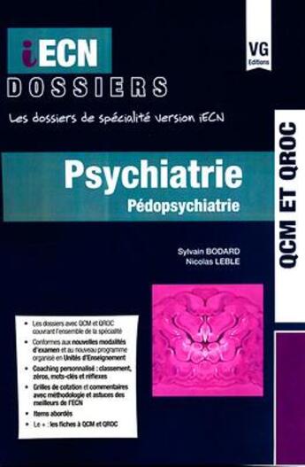 Couverture du livre « IECN DOSSIERS PSYCHIATRIE » de S. Bodard-N. Leble aux éditions Vernazobres Grego