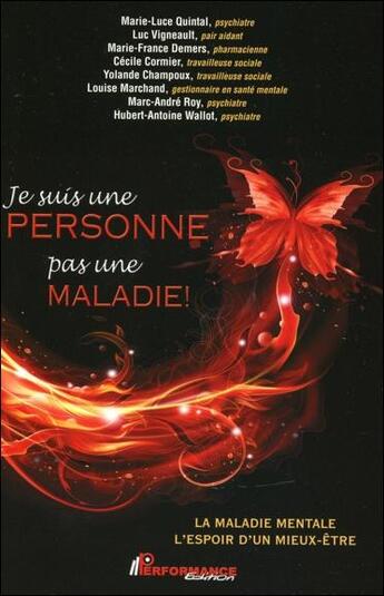 Couverture du livre « Je suis une personne, pas une maladie ! » de  aux éditions Performance Editions