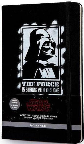 Couverture du livre « Agenda 18 mois semainier star wars 2014-2015 grand format noir » de Moleskine aux éditions Moleskine Papet