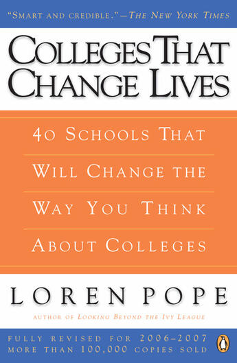 Couverture du livre « Colleges That Change Lives » de Pope Loren aux éditions Penguin Group Us