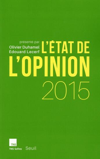 Couverture du livre « L'état de l'opinion 2015 » de  aux éditions Seuil