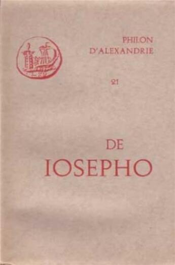 Couverture du livre « De iosepho » de Philon D'Alexandrie aux éditions Cerf