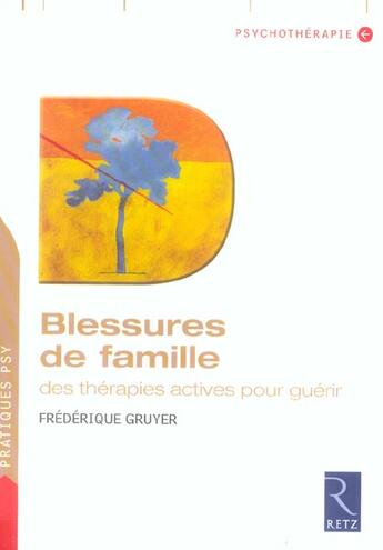 Couverture du livre « Blessures de famille » de Frederique Gruyer aux éditions Retz