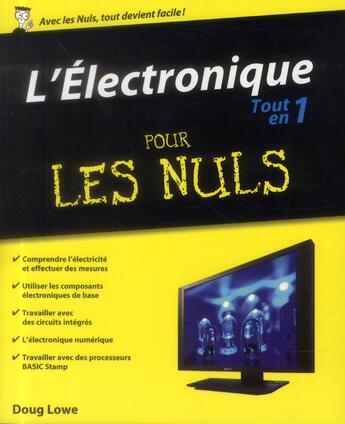 Couverture du livre « L'électronique tout en 1 pour les nuls » de Dan Gookin aux éditions First