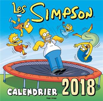 Couverture du livre « Les Simpson : calendrier (édition 2018) » de Matt Groening aux éditions Hugo Image