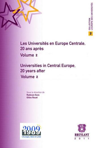 Couverture du livre « Les universités en Europe centrale, 20 ans après t.2 ; économie et management » de Thierry Come et Ludmila Meskova aux éditions Bruylant