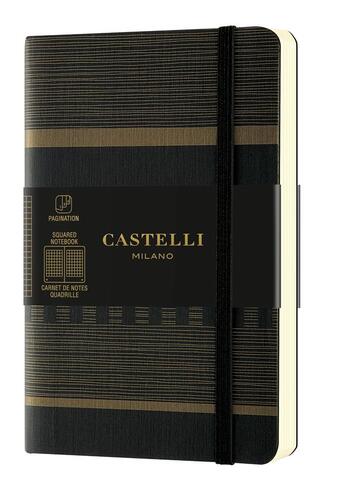 Couverture du livre « Carnet tatami poche quadrille dark espresso » de Castelli aux éditions Castelli Milano