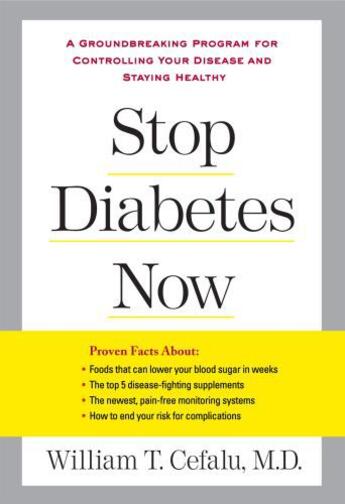 Couverture du livre « Stop Diabetes Now » de Sonberg Lynn aux éditions Penguin Group Us