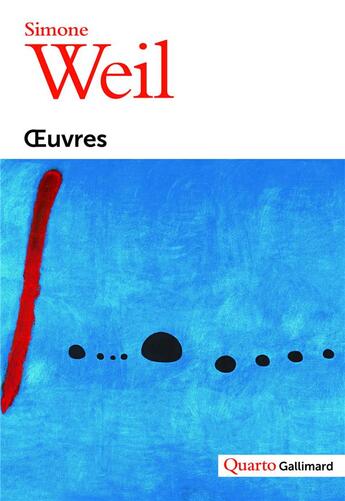 Couverture du livre « Oeuvres » de Simone Weil aux éditions Gallimard