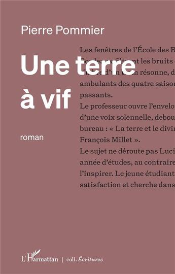 Couverture du livre « Une terre à vif » de Pierre Pommier aux éditions L'harmattan