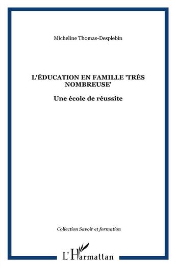 Couverture du livre « L'éducation en famille 