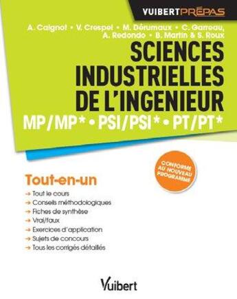 Couverture du livre « Sciences industrielles de l'ingénieur ; MP/MP*, PSI/PSI*, PT/PT* » de  aux éditions Vuibert