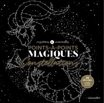 Couverture du livre « Mystères & merveilles : points-à-points magiques ; constellations » de  aux éditions Marabout