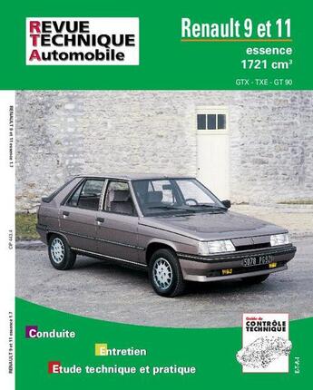 Couverture du livre « Renault 9 et 11 gtx-txe-gt 90 - moteurs essence 1721 cm3 jusqu'a fin de fabrication » de Etai aux éditions Etai