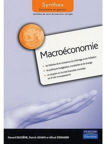 Couverture du livre « Macroéconomie » de Steinherr/Duchene aux éditions Pearson