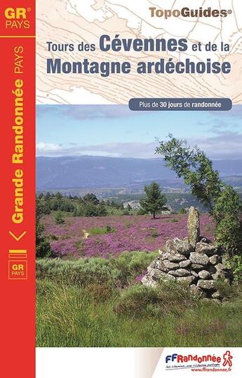 Couverture du livre « Tours des Cévennes et de la montagne ardéchoise (édition 2017) » de  aux éditions Ffrp