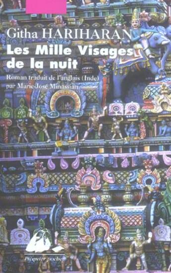 Couverture du livre « Les mille visages de la nuit » de Githa Hariharan aux éditions Picquier