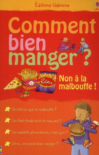 Couverture du livre « Comment bien manger ? non à la malbouffe ! » de Knighton/Larkum aux éditions Usborne