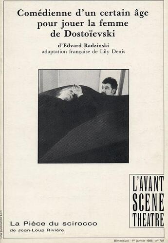 Couverture du livre « Comedienne d'un certain age » de Radzinsky Edward aux éditions Avant-scene Theatre