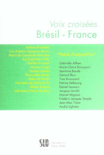 Couverture du livre « Hors-série t.5 ; voix croisées ; Brésil-France » de  aux éditions Autres Temps