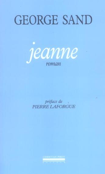Couverture du livre « Jeanne » de George Sand aux éditions La Simarre