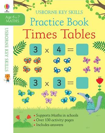 Couverture du livre « Times tables ; practice pad ; 6/7 » de Rosamund Smith aux éditions Usborne