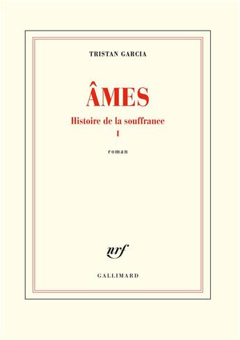 Couverture du livre « Histoire de la souffrance Tome 1 ; âmes » de Tristan Garcia aux éditions Gallimard
