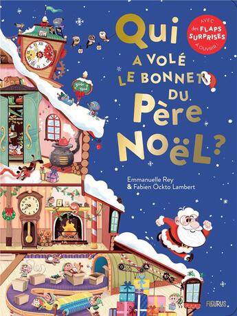 Couverture du livre « Qui a volé le bonnet du Père Noël ? » de Fabien Ockto Lambert et Emmanuelle Rey aux éditions Fleurus