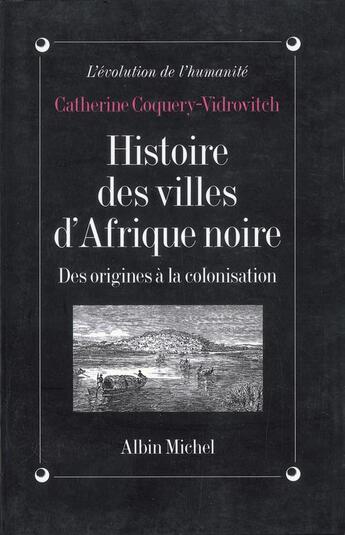 Couverture du livre « Histoire des villes d'Afrique noire ; des origines à la colonisation » de Catherine Coquery-Vidrovitch aux éditions Albin Michel