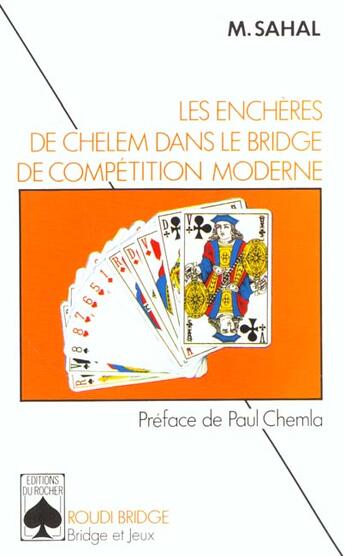 Couverture du livre « Encheres de chelem dans le bridge de competition » de Sahal aux éditions Rocher