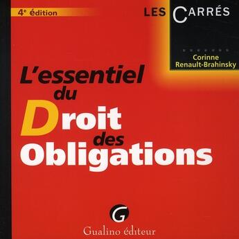 Couverture du livre « Essentiel du droit des obligations » de Renault-Brahinski Co aux éditions Gualino