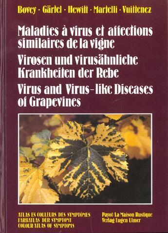 Couverture du livre « Maladie A Virus Et Affections Similaires De La Vigne » de  aux éditions Payot Lausanne