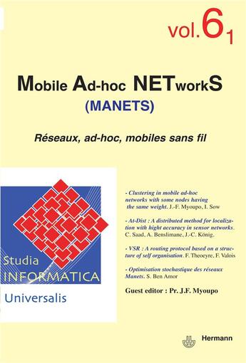 Couverture du livre « Mobile ad-hoc netwokrs (manets) ; réseaux, ad-hoc, mobiles sans fil » de  aux éditions Hermann
