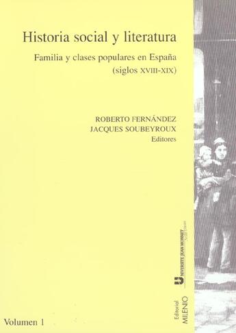 Couverture du livre « Familles classes populaires litterature espagnole » de  aux éditions Pu De Saint Etienne