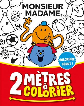 Couverture du livre « Monsieur madame - 2 metres a colorier » de  aux éditions Hachette Jeunesse