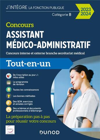 Couverture du livre « Concours assistant medico-administratif 2023-2024 - tout-en-un - concours interne et externe branche » de Poppe/Daigneau aux éditions Dunod