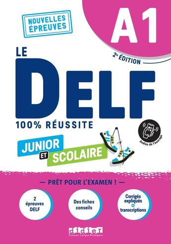 Couverture du livre « Le DELF - 100% réussite : junior et scolaire ; A1 » de Chretien Romain aux éditions Didier