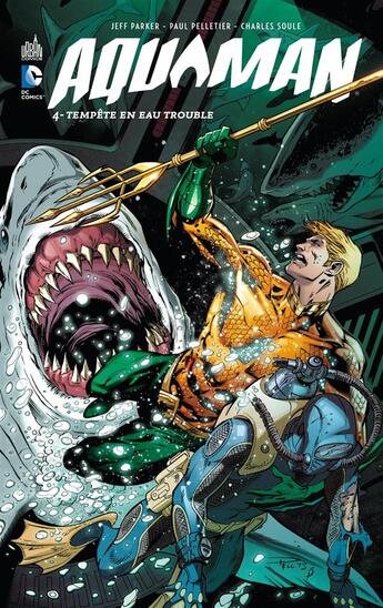Couverture du livre « Aquaman t.4 ; tempête en eau trouble » de Jeff Parker et Paul Pelletier et Geoff Johns aux éditions Urban Comics