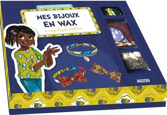 Couverture du livre « Les p'tites créatrices : mes bijoux en wax ; 6 magnifiques créations » de Shiilia et Laure Coulombel aux éditions Auzou