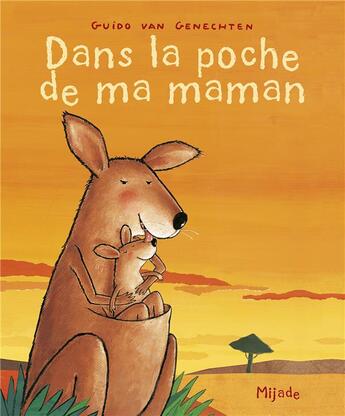 Couverture du livre « Dans la poche de maman » de Guido Van Genechten aux éditions Mijade